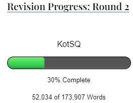 Revision Progress Round 2 with a status bar at 30% completed.
