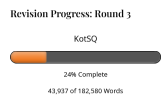 Revision progress round 3 progress bar showing 24% complete.