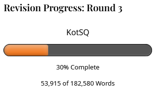 Revision round 3 progress bar showing 30% complete