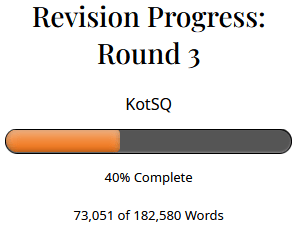 Revision Round 3 progress bar showing 40% complete.