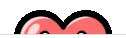 The uppermost curves of an animated heart with eyes, looking a great deal like breasts, complete with nipples. 